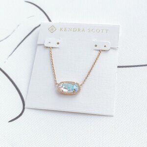 ✨Kendra Scott✨ Elisa Rose Gold Necklace Dichroic Glass